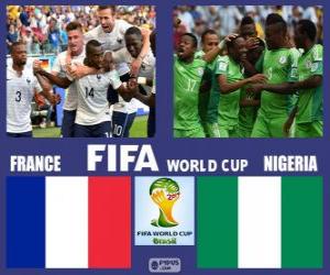 пазл Франция - Нигерия, восьмой финала, Бразилия 2014